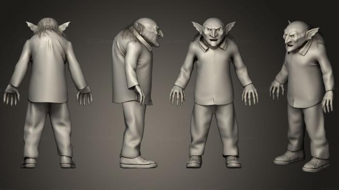 Статуэтки герои, монстры и демоны (Джон Гобликон, STKM_0906) 3D модель для ЧПУ станка